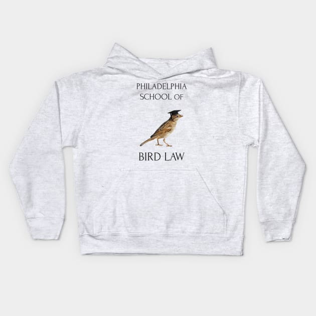 Philadelphia School of Bird Law Kids Hoodie by edgarcat